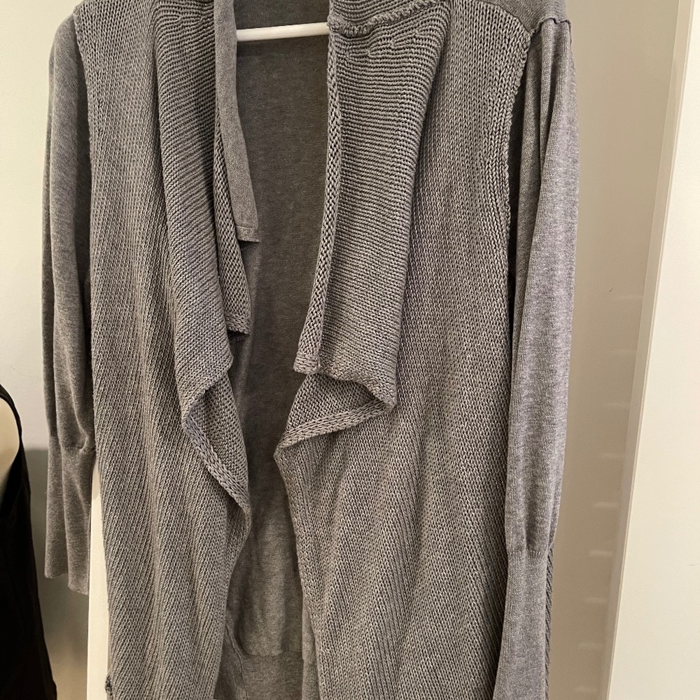 WOMENS GREY DKNY COTTON SWEATER